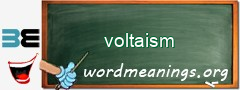 WordMeaning blackboard for voltaism